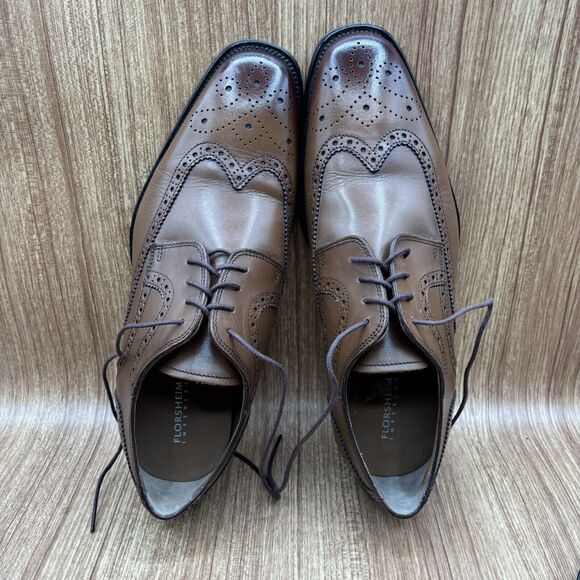 Florsheim Imperial Classico Cognac Lace Up Wingtip Oxfords 12111 Men\'s 10‎ EEE